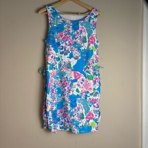 Lulu-B Tennis Sleeveless Dress Blue Pink Vacation Cooling Fabric UPF-50 Sun